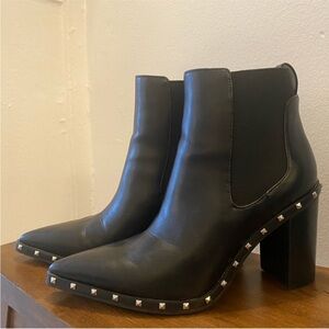 Charles By Charles David Black Heeled Boots with Block Heel